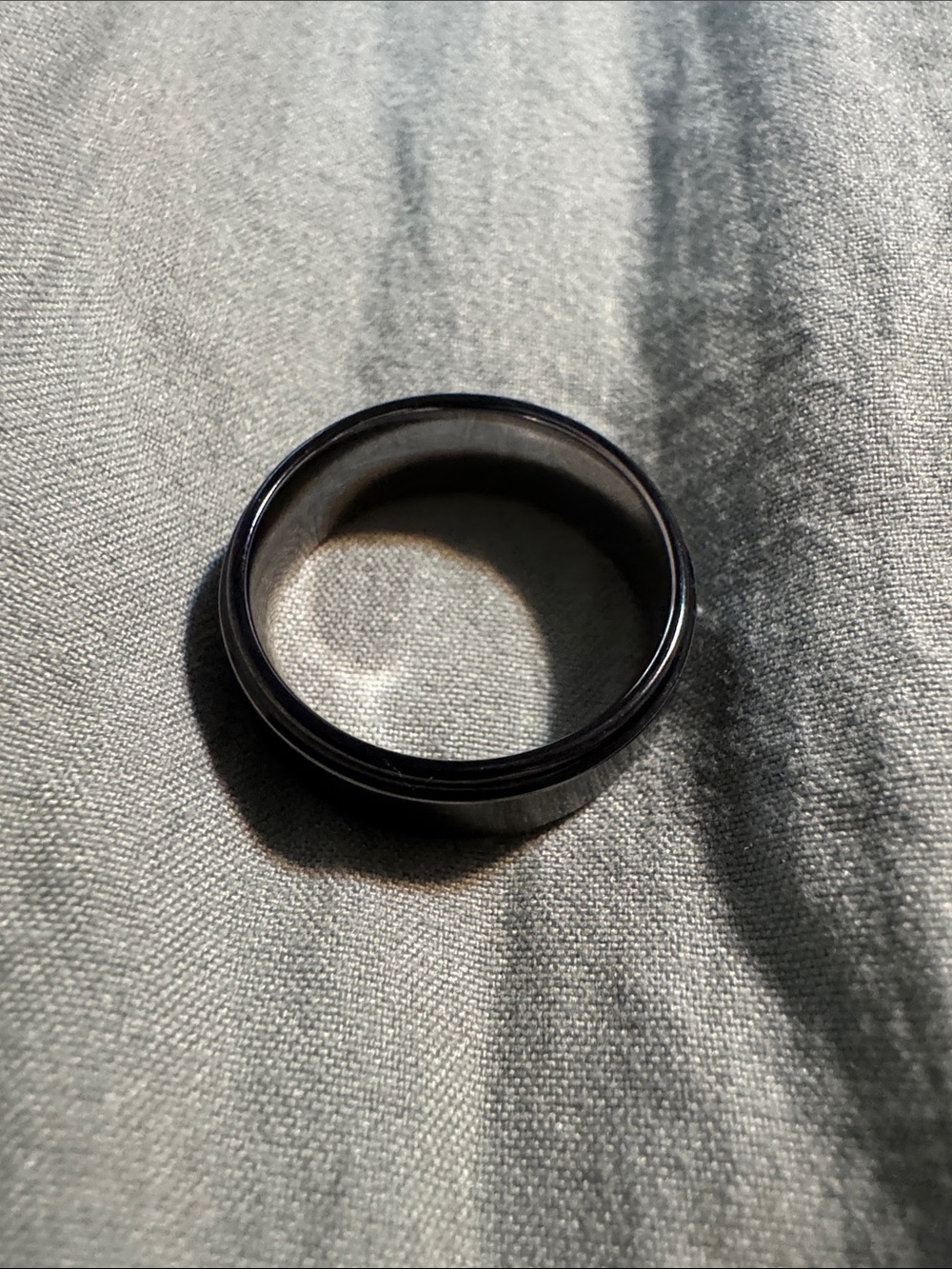 Men's Black  Ring — Polished Minimal Band